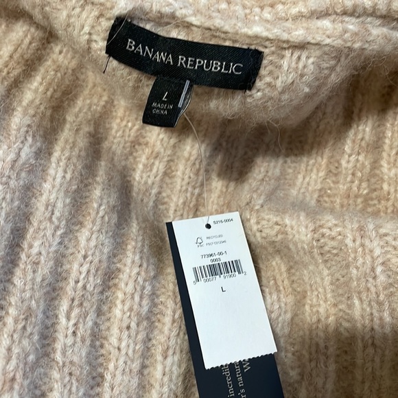 NWT Banana Republic Alpaca Ribbed Shawl Collar cardigan Sz L - Picture 2 of 4